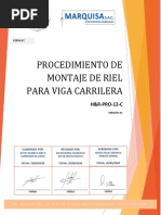 Procedimiento de Montaje de Riel para Viga Carrilera - Ver 01 PDF