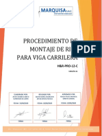 Procedimiento de Montaje de Riel para Viga Carrilera - Ver 01 PDF