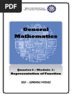 General Mathematics: Self - Learning Module