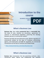 Introduction to Business Legislation and Policy