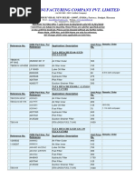 Excavator Filters Price List - SMRIDHI