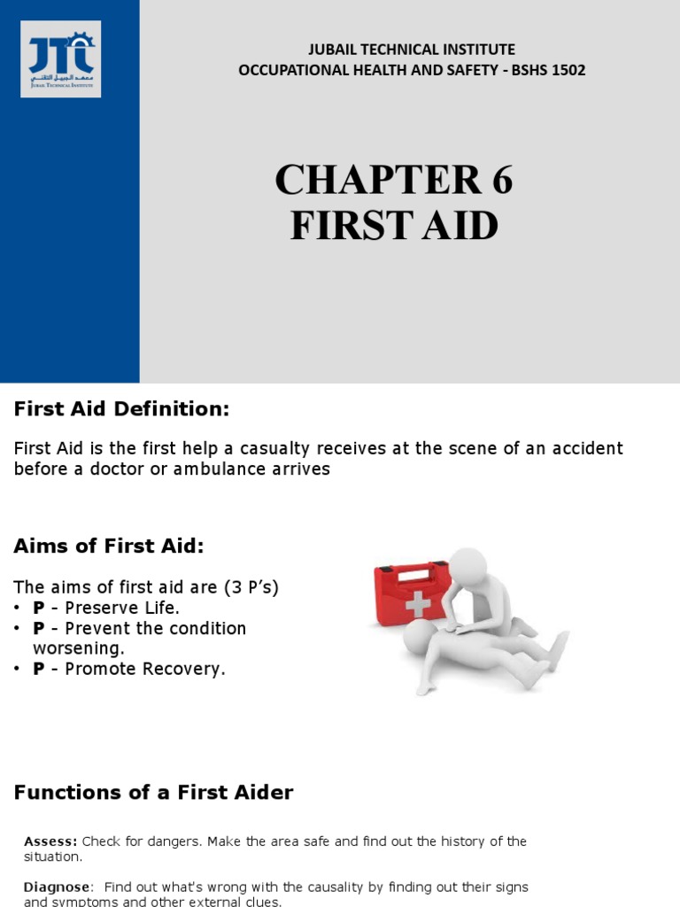 First Aid: Jubail Technical Institute Occupational Health and Safety ...