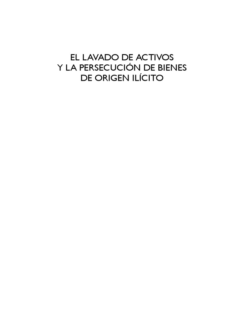 Lavado de Activos PDF | PDF | Lavado de dinero | Derecho penal