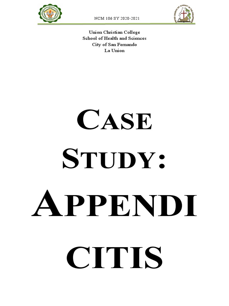 Appendicitis Case Study Analysis | PDF | Abdomen | Gastroenterology