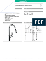 Ficha Tecnica Griferia 31815000 Hansgrohe PDF