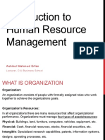 Introduction To Human Resource Management: Ashikul Mahmud Erfan