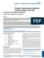 Investigation of Liquid-Liquid Phase Equilibria For Reactive Extraction of Lactic Acid With Organophosphorus Solvents