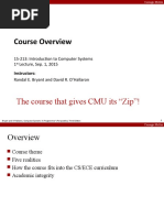 Course Overview: The Course That Gives CMU Its "Zip"!