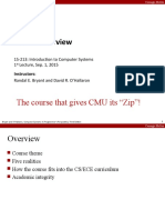 Course Overview: The Course That Gives CMU Its "Zip"!