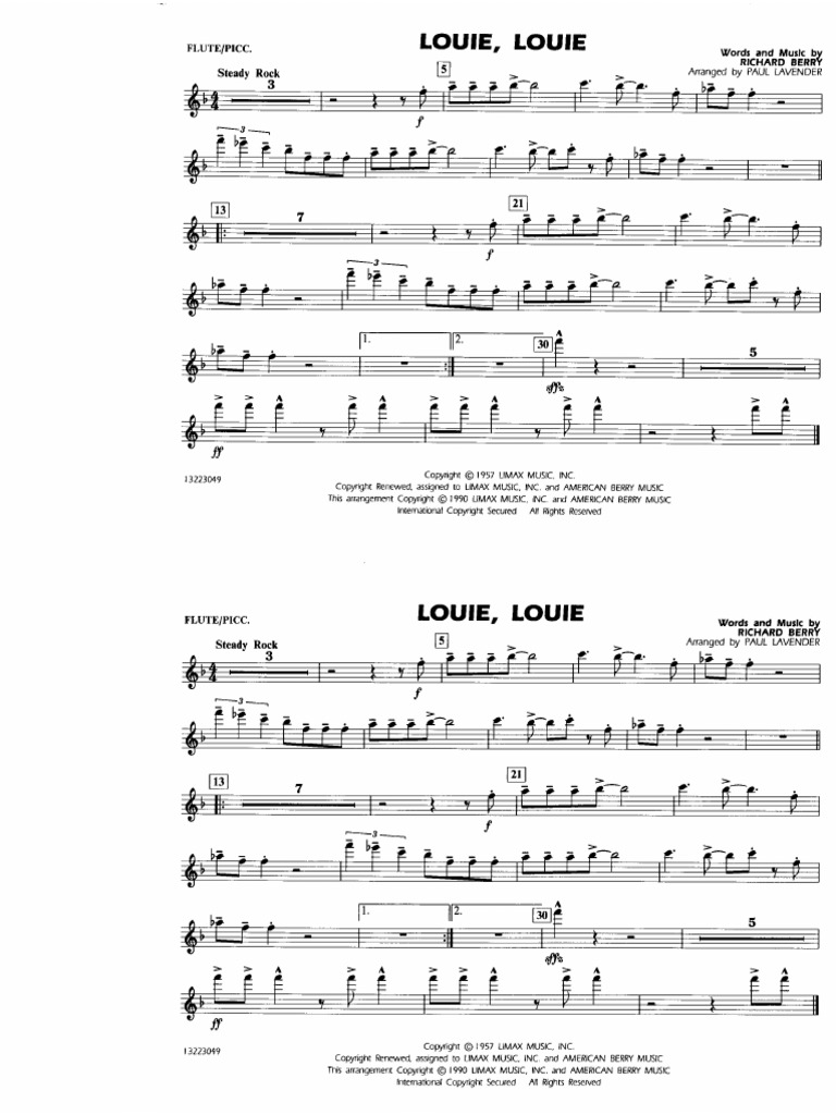 Louie Louie PDF PDF