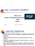 Heat Conduction Equation: BMCG 2123 Faculty of Manufacturing Engineering, Utem Taufik Week 2