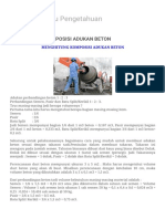 Kumpulan Ilmu Pengetahuan: MENGHITUNG KOMPOSISI ADUKAN BETON