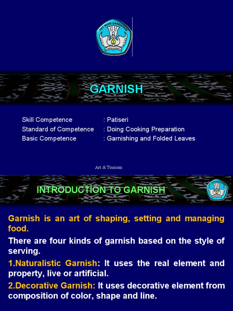 Guide to Food Garnishing Techniques | PDF | Composition (Visual Arts ...