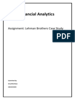 Financial Analytics: Assignment: Lehman Brothers Case Study