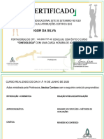 Certificado de Cinesiologia