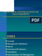 Principles and Practice of Management Concept, Nature, Importance
