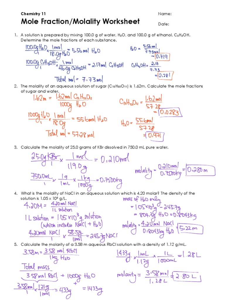 mole-fraction-molality-worksheet-chemistry-11-pdf