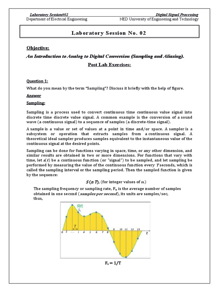 Introduction to Sampling and Aliasing | PDF | Sampling (Signal ...
