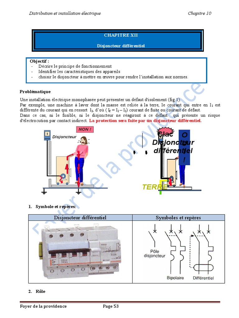 Dispositif De Protection Différentiel à L origine De L installation Disjoncteur Différentiel S1.4 | PDF | Génie du bâtiment | Biens manufacturés