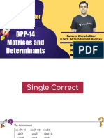 DPP-14 - Matrices and Determinants PDF