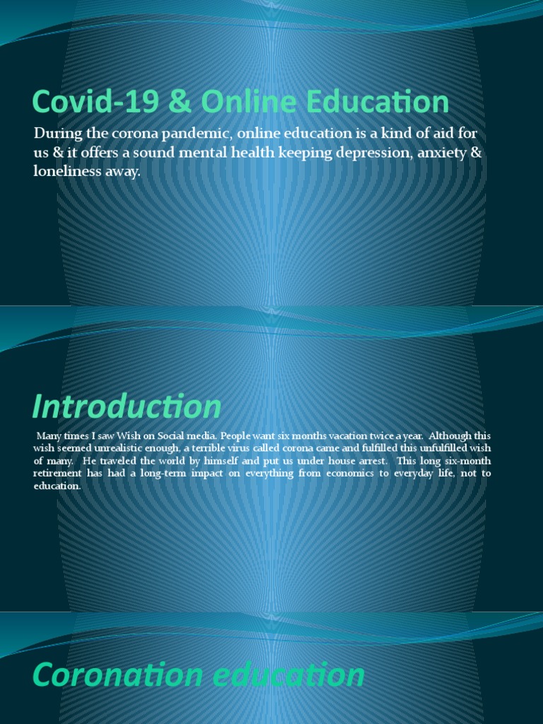 Impact of COVID-19 on Online Education | PDF | Educational Technology ...