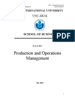 Production and Operations Management: Vnu-Hcm