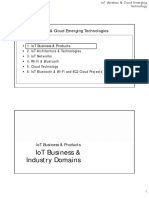 Iot Business & Industry Domains: Course Title Iot Wireless & Cloud Emerging Technologies Modules
