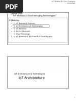 Iot Architecture: Course Title Iot Wireless & Cloud Emerging Technologies Modules