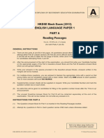 HKDSE Mock Exam (2013) English Language Paper 1 Part A Reading Passages
