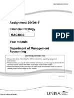 Assignment 2/0/2016 Financial Strategy MAC4865: Additional Information
