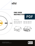 End User Instructions: R23-01, R23-03, R23-08, R23-11 R23-02, R23-04, R23-09, R23-12 Receivers