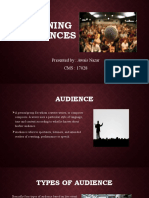 Defining Audiences: Presented By: Awais Nazar CMS: 17028