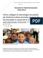 Tecnologia en America Latina para La Enseñanza Bajo COVIT