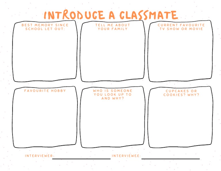 Introduce A Classmate | PDF
