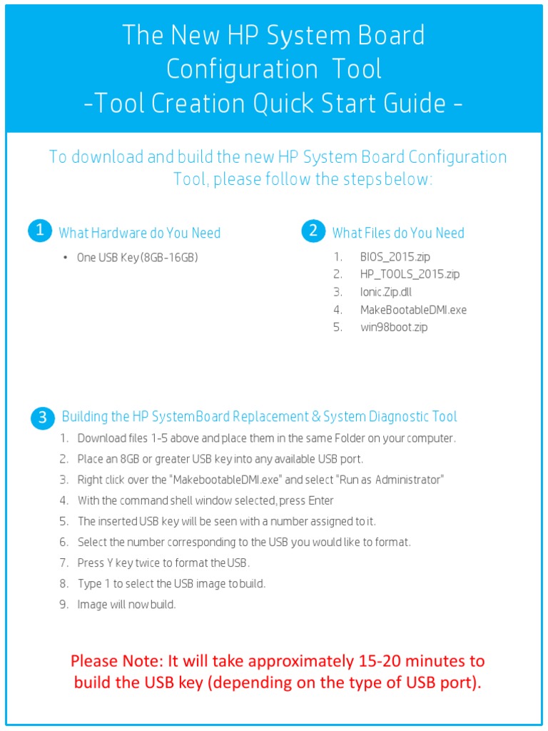 To Download And Build The New HP System Board Configuration Tool.