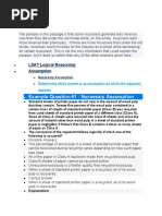 Example Question #1: Necessary Assumption: LSAT Logical Reasoning Assumption