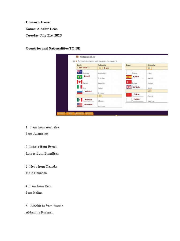 Countries and Nationalities Guide | PDF