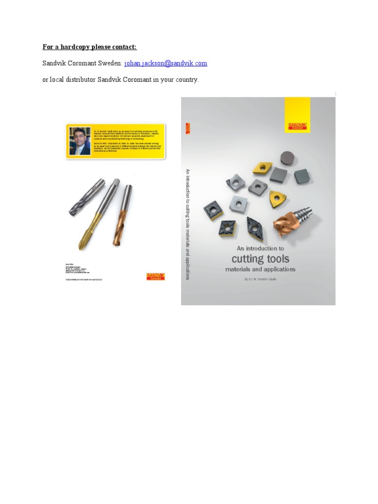 Sandvik Coromant Sweden or Local Distributor Sandvik Coromant in Your