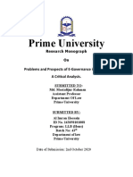 Prime University: Problems and Prospects of E-Governance in Bangladesh: A Critical Analysis