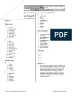 Progress Test Answer Keys B Unit 1: Grammar