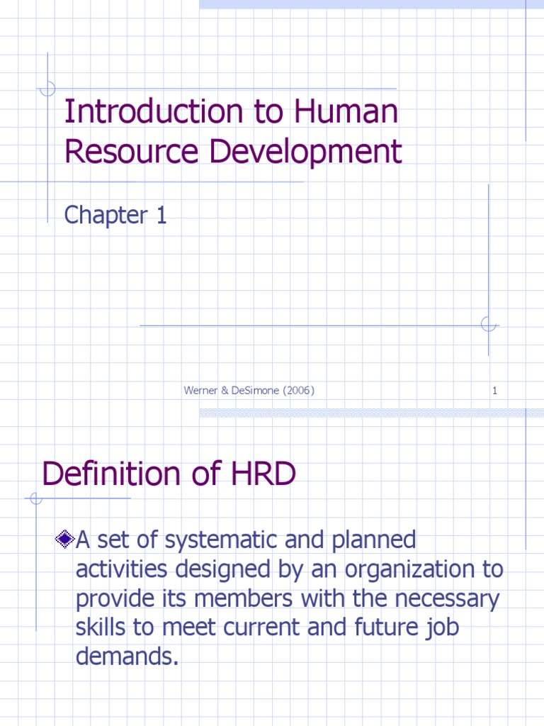Introduction to Human Resource Development | PDF | Human Resource ...
