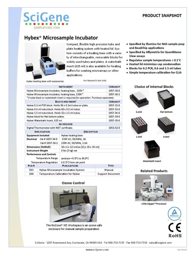 Hybex Microsample Incubator Choice of Internal Blocks PDF