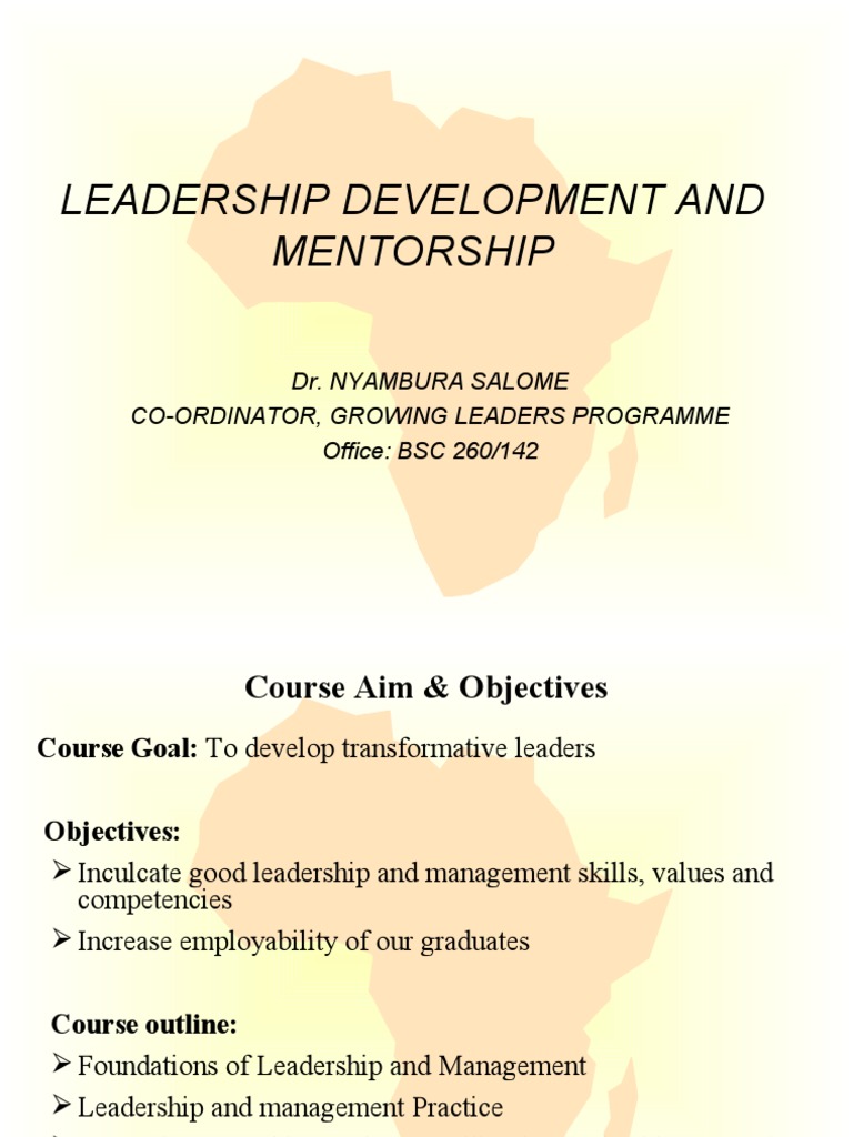 Leadership Development and Mentorship Guide | PDF | Stress Management ...