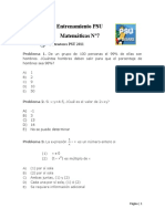 Distractores PSU Matem Ticas FMAT 2011 N 7