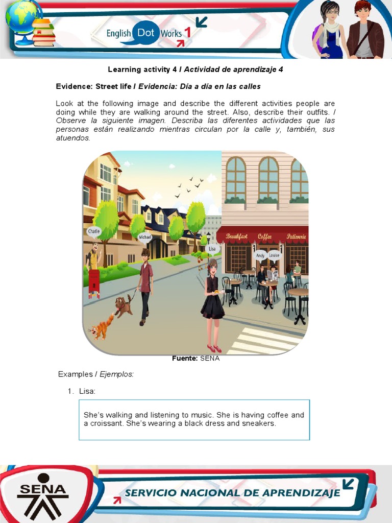 Learning Activity 4 / Actividad de Aprendizaje 4 Evidence: Street Life ...