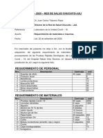 Informe de Requerimiento UNIDAD COVID - 19 - RED DE SALUD CHUCUITO - JULI - LABORATORIO