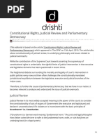 Constitutional Rights, Judicial Review and Parliamentary Democracy