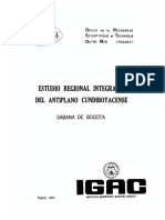 Estudio Regional Integrado Del Antiplano Cundiboyacense: Sabana de Bogota