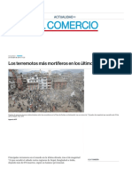 Los Terremotos Más Mortíferos en Los Últimos 10 Años