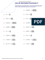 Clave para Ejercicios de Fracciones - Decimales 3 PDF
